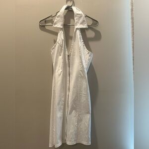 White Denim Mini Dress